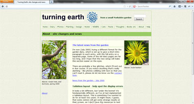 Screenshot from 2005 site
